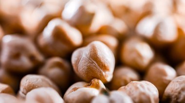 Close-up of chick peas or gram. clipart