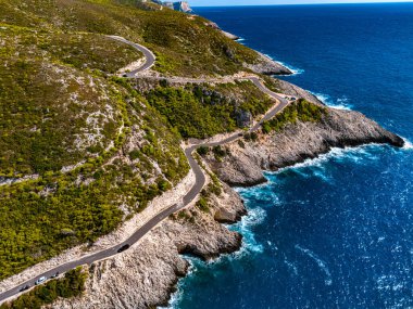 Yunanistan 'ın İyon Adaları' ndaki Zakynthos kıyısındaki Porto Steniti Plajı