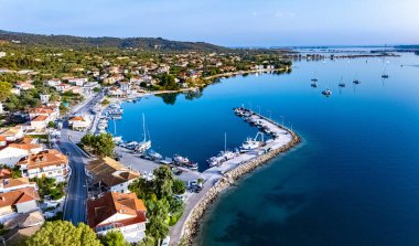 Lefkada Adası yakınlarındaki Lygios Köyü, Yunanistan.