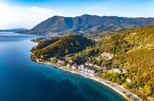 Lefkada Adası yakınlarındaki Lygios Köyü, Yunanistan.