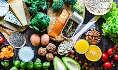 Osteoporoz ve sağlıklı kemikler için önerilen gıda ürünleri.
