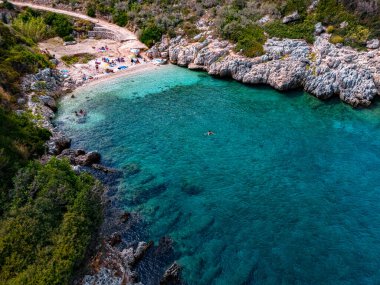 Climati beach, on the coast of Zakynthos, Greece. clipart