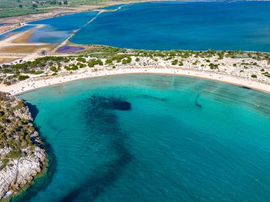 View of Voidokilia Beach, in Messinia, Greece. clipart