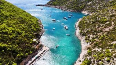 Porto Vromi Plajı, Zakynthos kıyısı, Yunanistan 'ın İyon Adaları