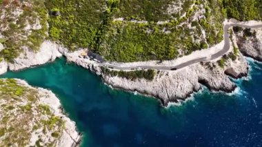 Yunanistan 'ın İyon Adaları' ndaki Zakynthos kıyısındaki Porto Steniti Plajı
