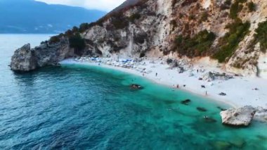 Agiofili Sahili, Lefkada kıyısı, Yunanistan 'ın İyon Adaları