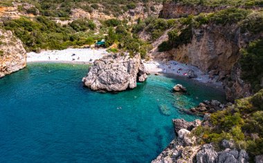 Foneas beach, in the regional unit of Messenia on southern Peloponnese, Greece. clipart