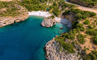 Foneas plajı, güney Moreloponnese, Yunanistan 'daki Messenia' nın bölgesel biriminde..