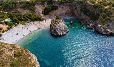 Foneas plajı, güney Moreloponnese, Yunanistan 'daki Messenia' nın bölgesel biriminde..