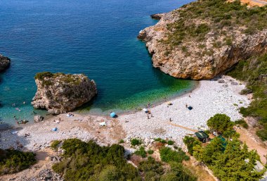 Foneas beach, in the regional unit of Messenia on southern Peloponnese, Greece. clipart