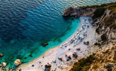 Agiofili Sahili, Lefkada kıyısı, Yunanistan 'ın İyon Adaları