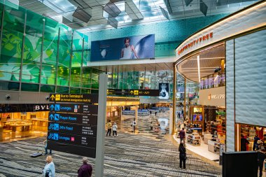 SINGAPORE - 13 Mayıs 2024: Singapur 'daki Changi Havaalanı