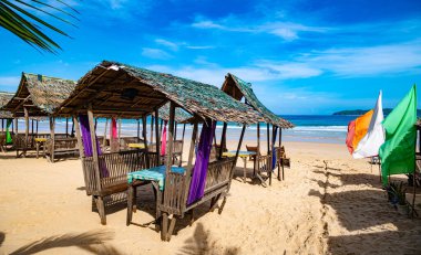 El Nido, Palawan, Filipinler yakınlarındaki Nacpan Plajı.