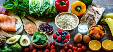 Food products recommended for pregnancy. Healthy diet.