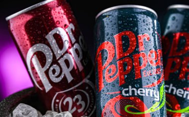 POZNAN, POL - 01 NİSAN 2025: Karbonatlı meşrubat konserveleri