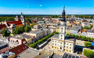 Polonya 'nın Büyük Voyvoda bölgesindeki Leszno eski kentinin mimarisi