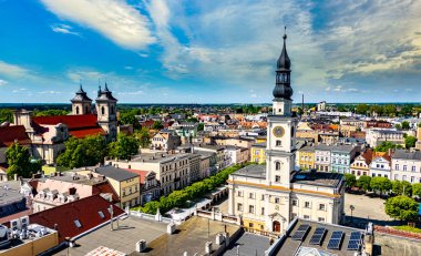 Polonya 'nın Büyük Voyvoda bölgesindeki Leszno eski kentinin mimarisi