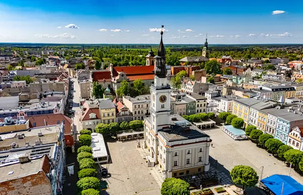 Polonya 'nın Büyük Voyvoda bölgesindeki Leszno eski kentinin mimarisi
