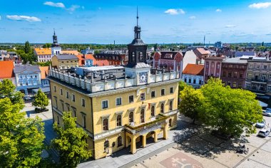 Ostrow Wielkopolski 'nin Büyük Polonya Voyvoda' daki eski kasabasının mimarisi