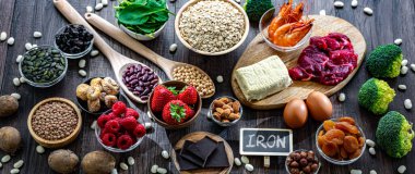 Gıda ürünleri zengin demir kaynakları.