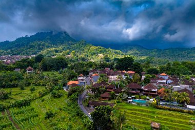 Sidemen 'in tarım arazisi, Karangasem Regency, Bali, Endonezya