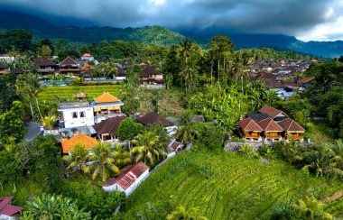 Sidemen 'in tarım arazisi, Karangasem Regency, Bali, Endonezya