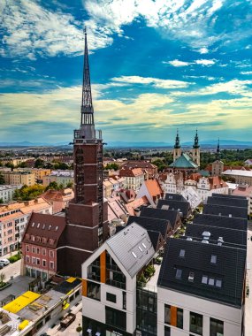 Polonya 'nın Opole Voyvoda Nysa şehrinin manzarası