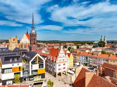 Polonya 'nın Opole Voyvoda Nysa şehrinin manzarası