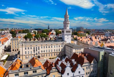 Opole Voyvoda 'daki Opole kasabası manzarası, Polonya.