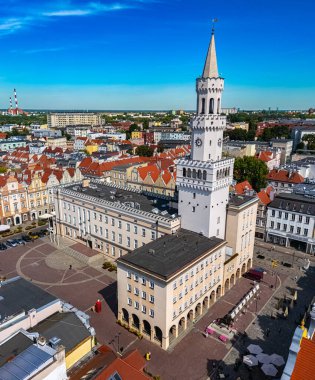 Opole Voyvoda 'daki Opole kasabası manzarası, Polonya.