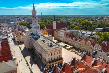 Opole Voyvoda 'daki Opole kasabası manzarası, Polonya.