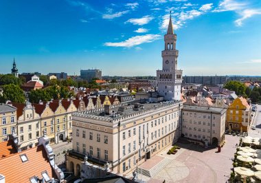 Opole Voyvoda 'daki Opole kasabası manzarası, Polonya.
