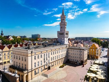Opole Voyvoda 'daki Opole kasabası manzarası, Polonya.