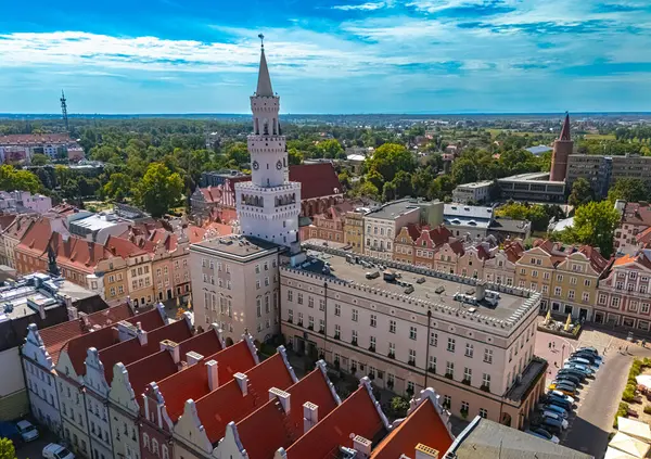 Opole Voyvoda 'daki Opole kasabası manzarası, Polonya.
