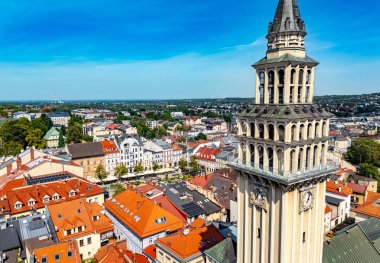Polonya 'nın Silezya Voyvodalığındaki Bielsko Biala kasabasının manzarası.
