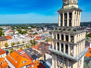 Polonya 'nın Silezya Voyvodalığındaki Bielsko Biala kasabasının manzarası.