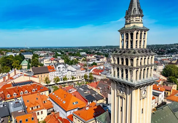 Polonya 'nın Silezya Voyvodalığındaki Bielsko Biala kasabasının manzarası.
