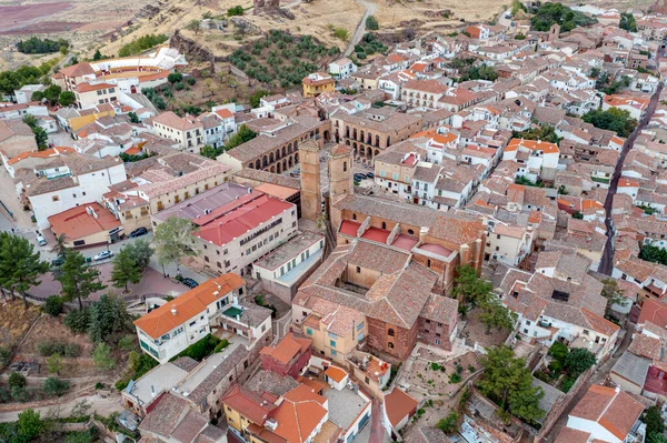 Renaissancesquare Alcaraz Genoemd Plaza Mayor Met Tardon Trinidad Towers Albacete — Stockfoto