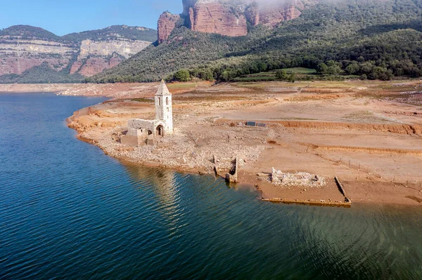 Вид Воздуха Водохранилище Сау Реке Тер Провинции Жирона Каталония Испания — стоковое фото