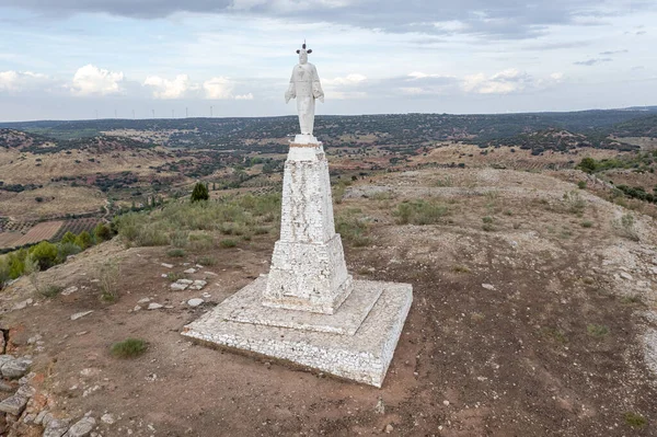 Ιερή Καρδιά Του Ιησού Στο Λόφο Της Σάντα Μπάρμπαρα Alcaraz — Φωτογραφία Αρχείου