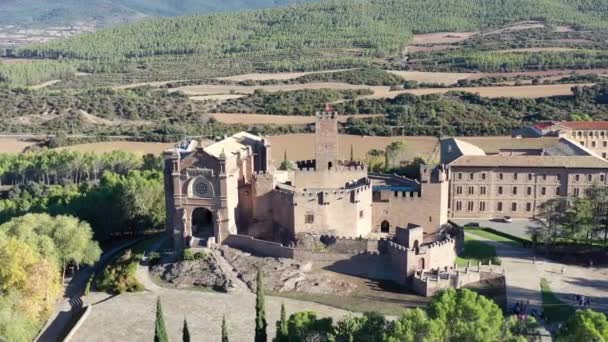 Castelo Xavier Construído Século Dos Principais Ícones Remanescentes Kigdom Navarra — Vídeo de Stock