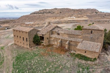 Los Banales Leydisi Uncastillo Zaragoza 'nın Basilica Kilisesi İnzivası İspanya