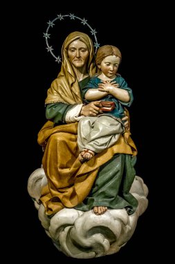 Santa Ana 'nın Bakire kızla birlikte Tudela' daki heykeli, Neoklasik dönemin başlangıcından beri, polikrom ahşaptan yapılmıştır ve kitabın yazarı Katalan resim ustası Ramon Amadeu 'dur..