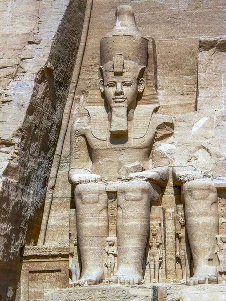 Ancient egyptian pharaoh Rameses II sculpture. 1264 year BC. Abu Simbel Egypt