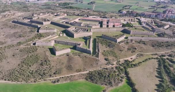 Castelo Sant Ferran Baluarte Santa Tecla Figueres Girona Espanha — Vídeo de Stock