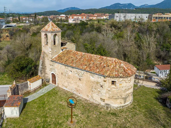 Sant Marti Capellada Mała Kaplica Gminie Besalu Garrotxa Stanowi Część — Zdjęcie stockowe