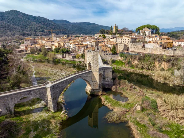 Besalu Spain Catalan Village Seems Have Stopped Clock Middle Ages — Stock Photo, Image