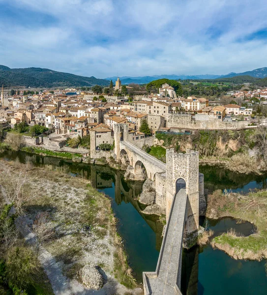 Besalu Spain Catalan Village Seems Have Stopped Clock Middle Ages — Stock Photo, Image