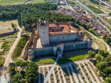 Medina del Campo 'daki Ortaçağ Kalesi, Valladolid, Castilla y Leon, İspanya
