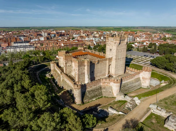 Średniowieczny Zamek Mota Medina Del Campo Valladolid Castilla Leon Hiszpania — Zdjęcie stockowe